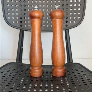 Wood and Metal Salt and Pepper Grinders